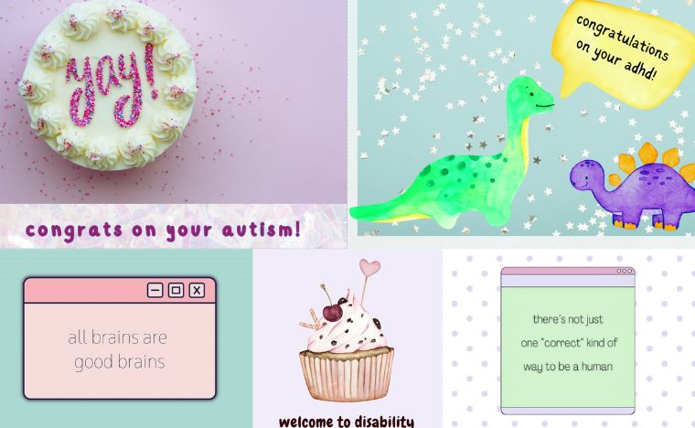 congrats on your autism card, congrats on your adhd card, welcome to disability etsy shop, yay autism card